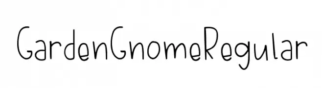 Garden Gnome Regular  नि: शुल्क फ़ॉन्ट्स डाउनलोड