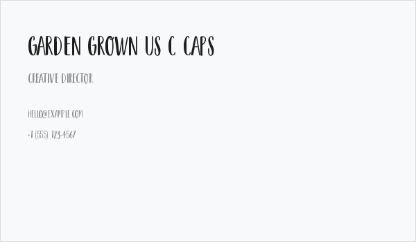 Garden Grown US C Caps Business Card