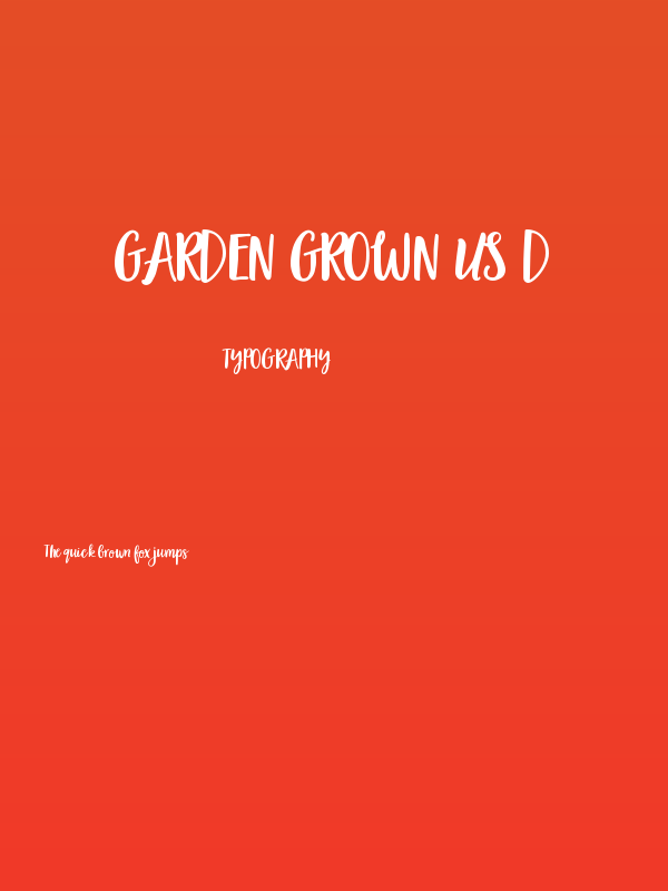 Garden Grown US D Poster