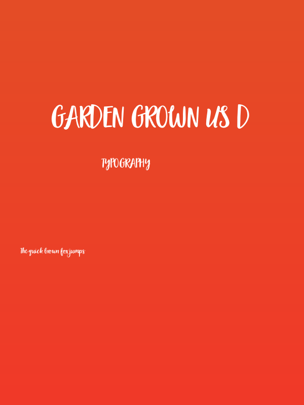 Garden Grown US D Poster