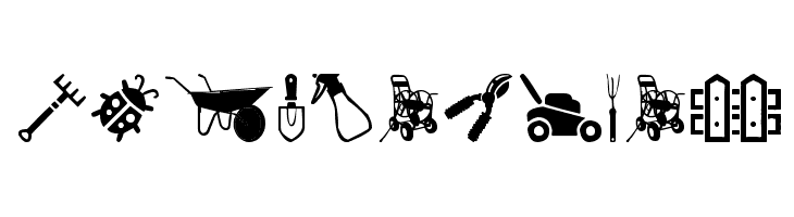 Garden Icons  フリーフォントのダウンロード