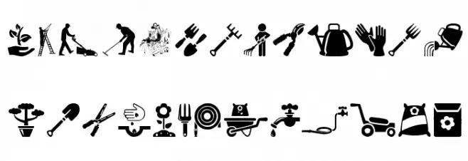 Garden Icons Polices MAJUSCULES