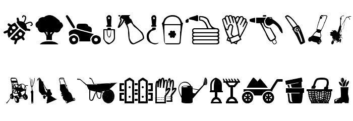 Garden Icons フォント 小文字