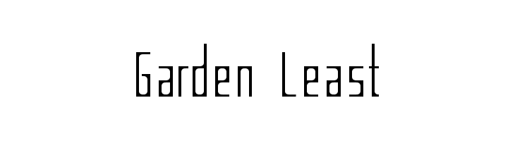 Garden Least  フリーフォントのダウンロード
