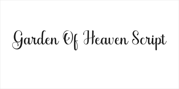 Garden Of Heaven Script Logo