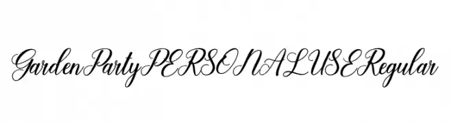 Garden Party PERSONAL USE Regular  Fuentes Gratis Descargar