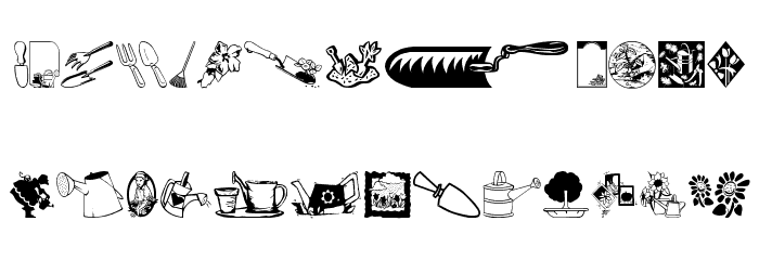 Garden Time Font LOWERCASE