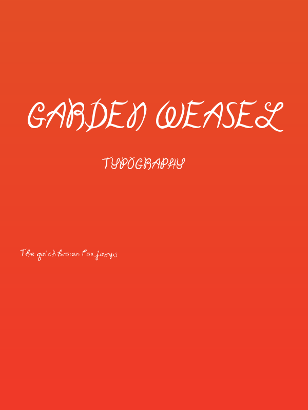 Garden Weasel Poster