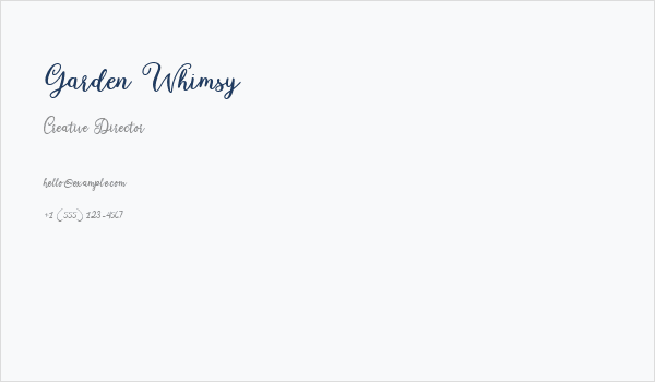 Garden Whimsy Business Card