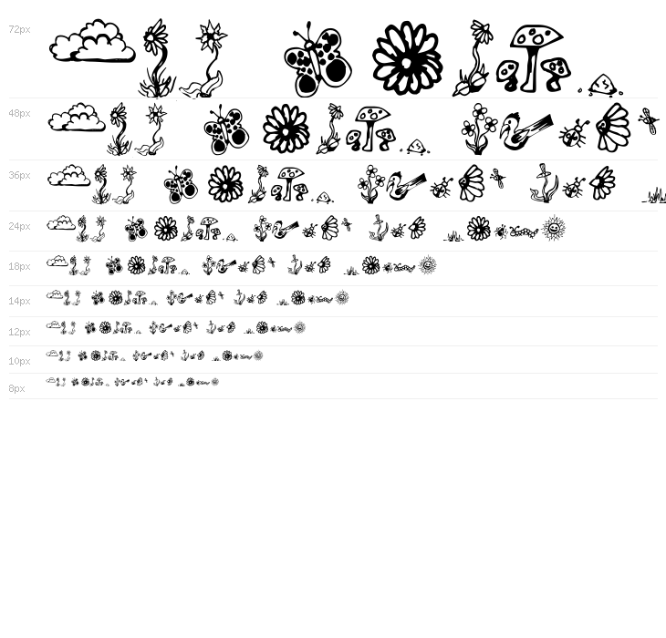 GardenDingbats Waterfall