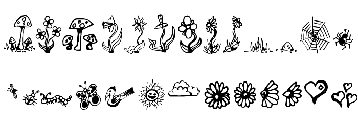 GardenDingbats Font LOWERCASE
