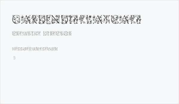 GardenDisplayCaps Business Card