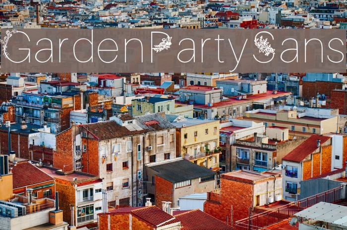 GardenPartySans Font examples
