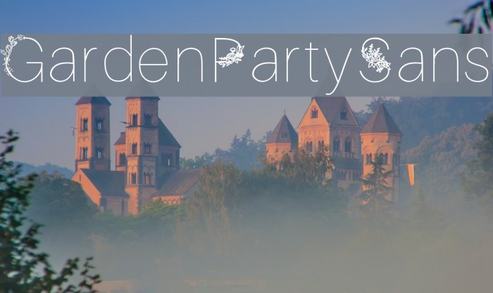 GardenPartySans Font examples