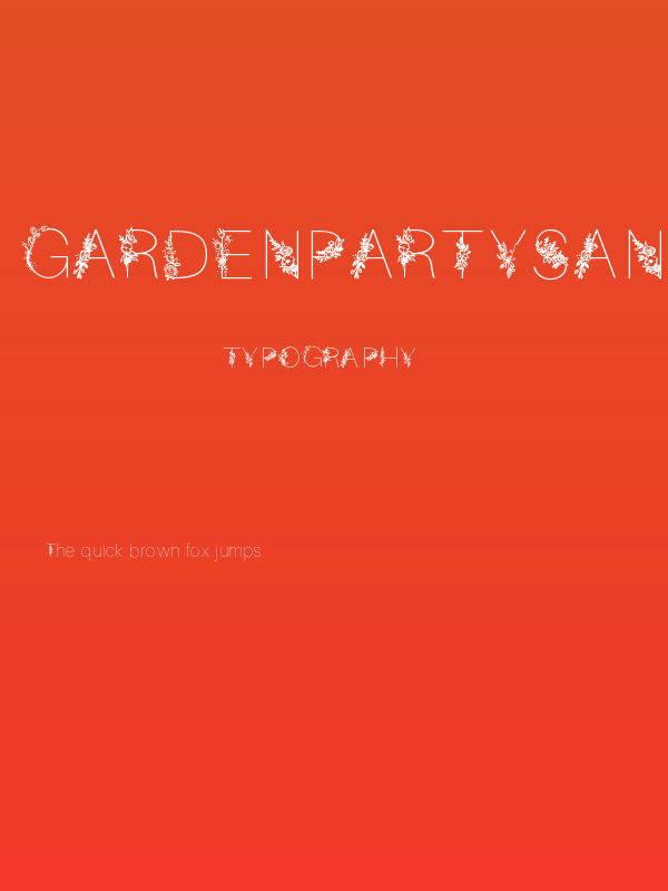 GardenPartySans Poster