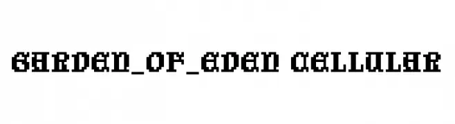 Garden_of_Eden Cellular  Frei Schriftart Herunterladen