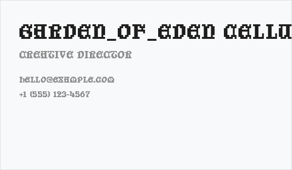 Garden_of_Eden Cellular Business Card