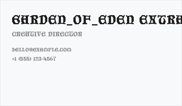 Garden_of_Eden Extracellular Business Card