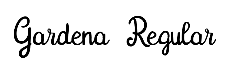 Gardena  Regular  font caratteri gratis
