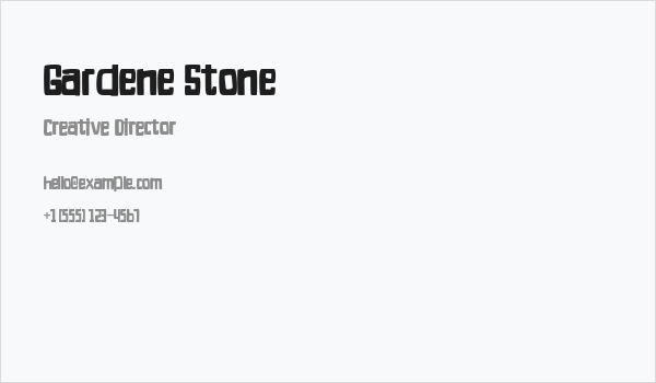 Gardene Stone Business Card