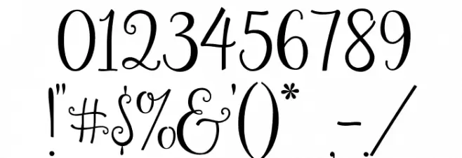 Gardenia Font OTHER CHARS