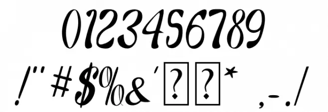 Gardenia Font OTHER CHARS