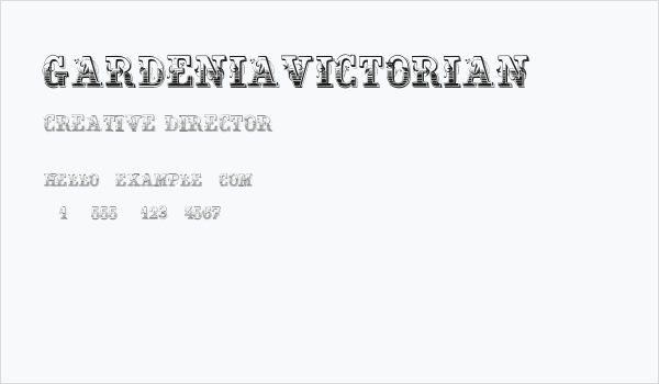 GardeniaVictorian Business Card