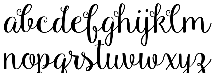Gardenia Font LOWERCASE