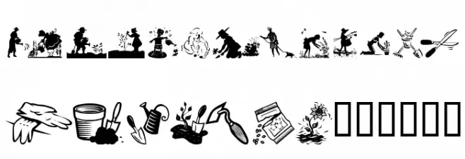 Gardening With Sue Font UPPERCASE