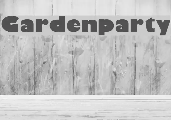 Gardenparty フォント examples