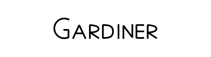 Gardiner  नि: शुल्क फ़ॉन्ट्स डाउनलोड