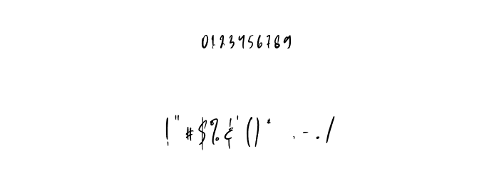 GarethBayu-Regular Font OTHER CHARS