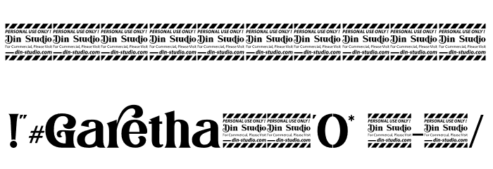 Garetha Personal Use Font OTHER CHARS