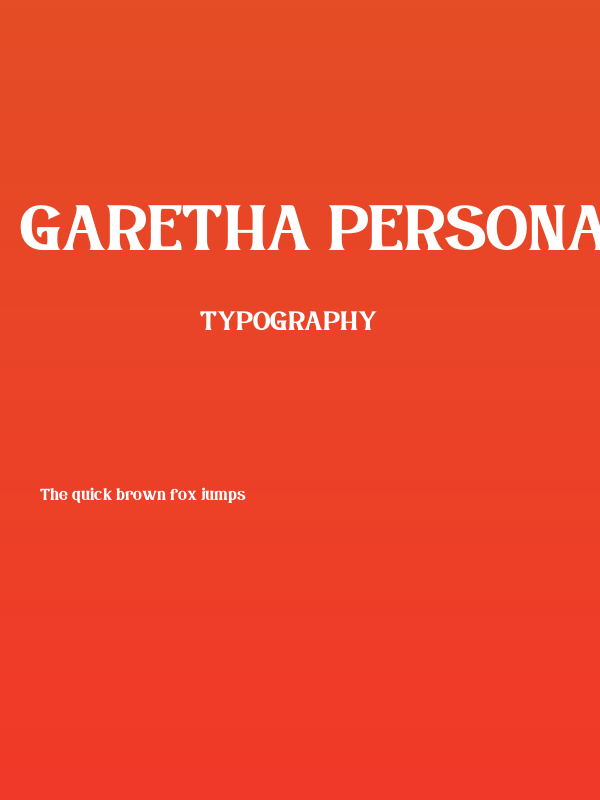 Garetha Personal Use Poster
