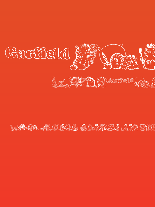 Garfield Hates Mondays Loves Fonts Poster