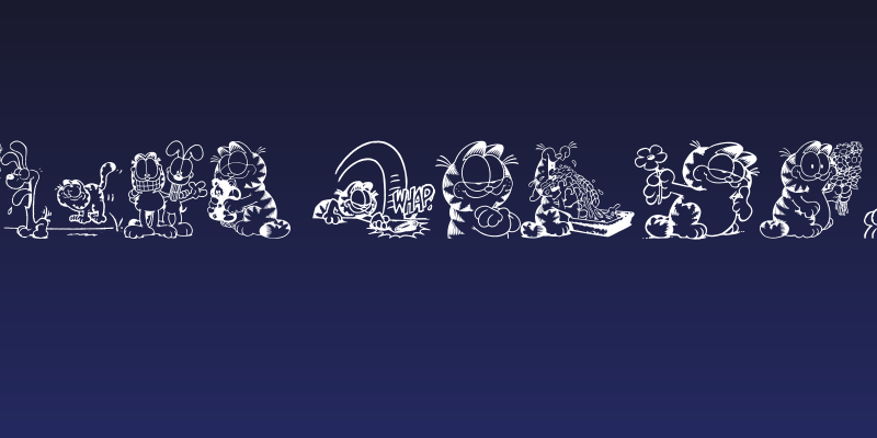 Garfield Hates Mondays Loves Fonts Social Header