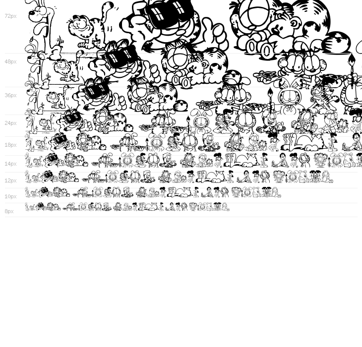 Garfield Hates Mondays Loves Fonts Waterfall