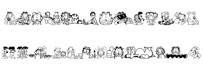 Garfield Hates Mondays Loves Fonts Fonte MINÚSCULAS