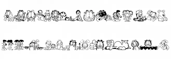 Garfield Hates Mondays Loves Fonts Caratteri MINUSCOLO