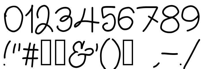 Garfield Font OTHER CHARS