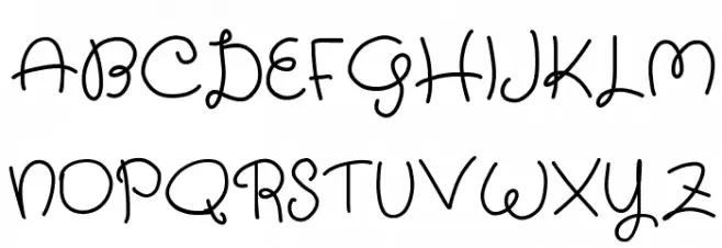 Garfield フォント 大文字