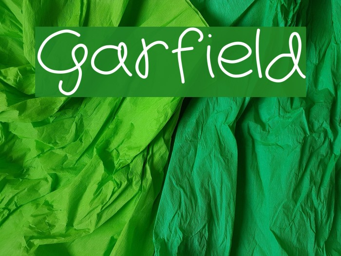 Garfield Font examples