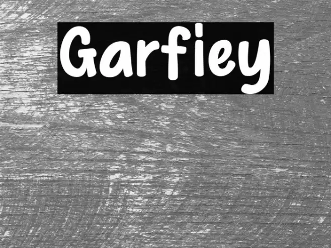 Garfiey Шрифта examples