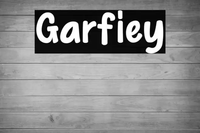 Garfiey Шрифта examples