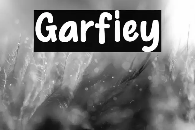 Garfiey Шрифта examples
