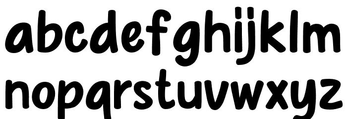 Garfiey Font LOWERCASE