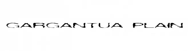 Gargantua Plain  font caratteri gratis