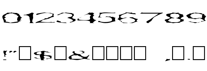 Gargantua Plain Font OTHER CHARS