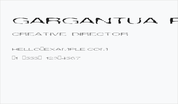 Gargantua Plain Business Card
