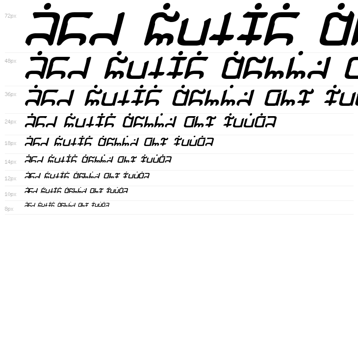 Gargish Bold Italic Waterfall